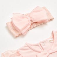 Chic a Bon 粉嫩小花兔裝禮盒/連身衣3件組禮盒 (兔裝+髮帶+襪子)