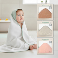 【網路獨家】純棉連帽圍裙式寶寶浴巾禮盒 100x100cm