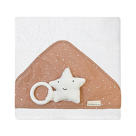 【網路限定】竹纖維連帽浴巾+星星固齒器禮盒 75x75cm