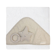 【網路限定】竹纖維連帽浴巾+星星固齒器禮盒 75x75cm
