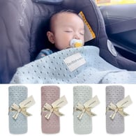 【網路限定】透氣純棉針織洞洞毯 75x90cm