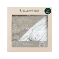 竹纖維連帽浴巾+兔子安撫巾禮盒 100x100cm