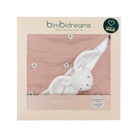 竹纖維連帽浴巾+兔子安撫巾禮盒 100x100cm