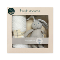 針織萬用毯+針織小兔子禮盒 75x90cm