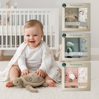 【網路限定】竹纖維紗布包巾+玩偶禮盒 120x120cm