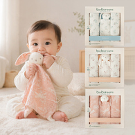 (預購商品)兔兔安撫巾+二入紗布巾新生禮盒，預計8/10陸續出貨