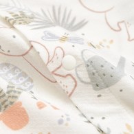 小熊牧場短袖前開包屁衣 (天絲洞感緹花布)