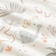 小熊牧場短袖前開包屁衣 (天絲洞感緹花布)