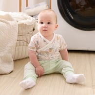 小熊牧場嬰兒長褲 (天絲洞感緹花布)