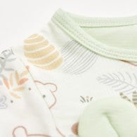 小熊牧場短袖兔裝 (天絲洞感緹花布)