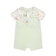 小熊牧場短袖兔裝 (天絲洞感緹花布)