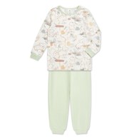 小熊牧場圓領冷氣衫套裝 (天絲洞感緹花布)