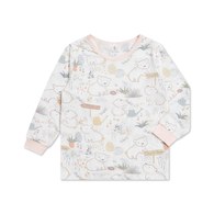 小熊牧場圓領冷氣衫套裝 (天絲洞感緹花布)