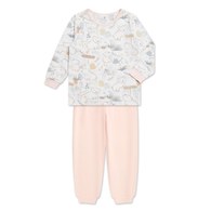 小熊牧場圓領冷氣衫套裝 (天絲洞感緹花布)