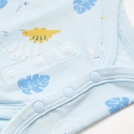 恐龍家族短袖兩段式調節開襟包屁衣 (水晶紗)