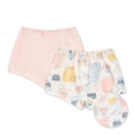 萌貓樂園女童平口褲-2入 (銀離子抗菌內襠)