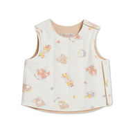 有機棉小熊雙面穿鋪棉背心外套