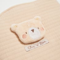 有機棉靜音魔鬼氈小熊小肚圍 63x18cm