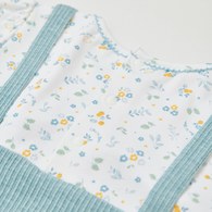 雅緻熊假兩件碎花針織上衣