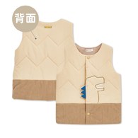 小恐龍趣味造型鋪棉風衣背心外套