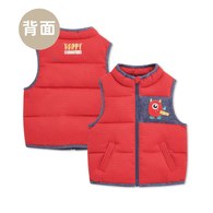 怪獸俱樂部紅色鋪棉風衣背心外套