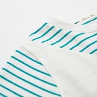 恐龍探險趣條紋拼接上衣