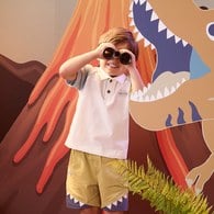 恐龍探險趣幾何POLO衫