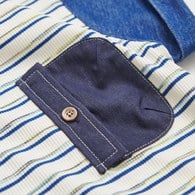 恐龍探險趣條紋口袋上衣