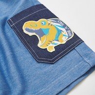 恐龍探險趣造型雙口袋五分褲 (吸濕排汗)