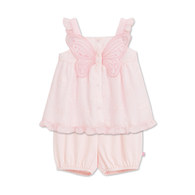 花蝶熊荷葉邊造型蝴蝶正反兩穿套裝