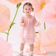 花蝶熊荷葉邊造型蝴蝶正反兩穿套裝