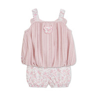 花蝶熊碎花造型正反兩穿蝴蝶套裝