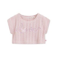 花蝶熊簍空針織兩件式上衣