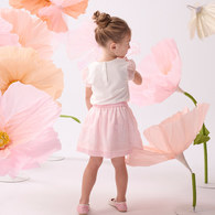 花蝶熊刺繡彈性腰短裙