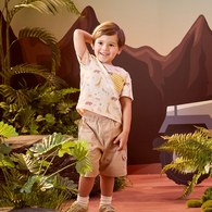 動物樂園滿版印花小口袋上衣