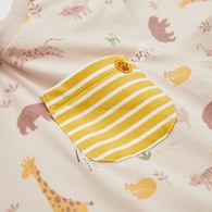 動物樂園滿版印花小口袋上衣