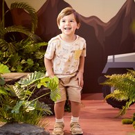 動物樂園滿版印花小口袋上衣