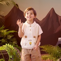 動物樂園趣味獅口袋POLO衫 (涼感)