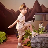 動物樂園童趣背面小豹口袋短褲