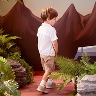 動物樂園童趣背面小豹口袋短褲