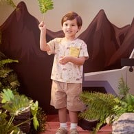 動物樂園童趣背面小豹口袋短褲