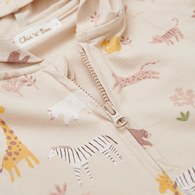 動物樂園滿版印花連帽外套