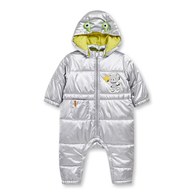太空漫遊防風鋪棉兔裝/連帽外套 (銀色)