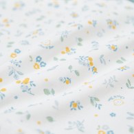 雅緻熊雕花領碎花假兩件長袖兔裝