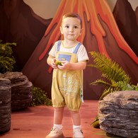 恐龍探險趣造型尾巴短袖兔裝