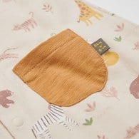 動物樂園滿版印花雙口袋短袖兔裝