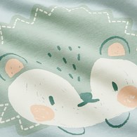 動物家族長袖側開包屁衣