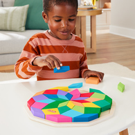 【費雪組合】費雪木製玩具推著走小兔子+曼陀羅積木