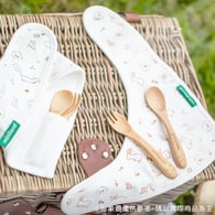 Miniland餐巾餐具組-餐巾+湯匙+叉子 (2款選擇)