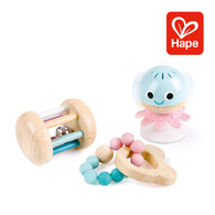 【網路限定】德國Hape 嬰幼兒安撫搖鈴三件組